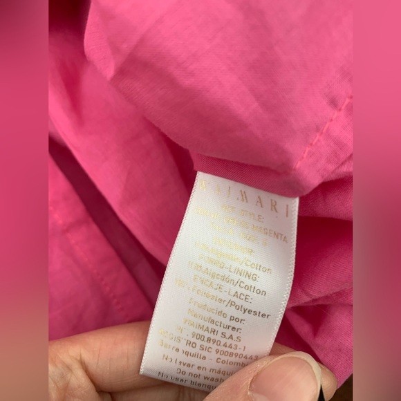 Waimari Connie Lace-trimmed Broderie Anglaise Cotton Mini Dress Pink - Picture 8 of 8